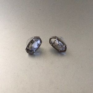 Howlite (marble) Ellie earrings limited edition